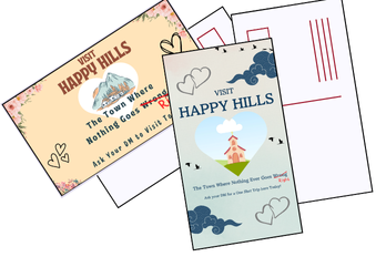 Postcard Set - The Town Where Nothing Goes Wrong