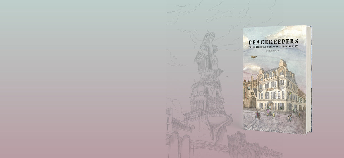 Peacekeepers hardback with the College of Flight tower visible beside it